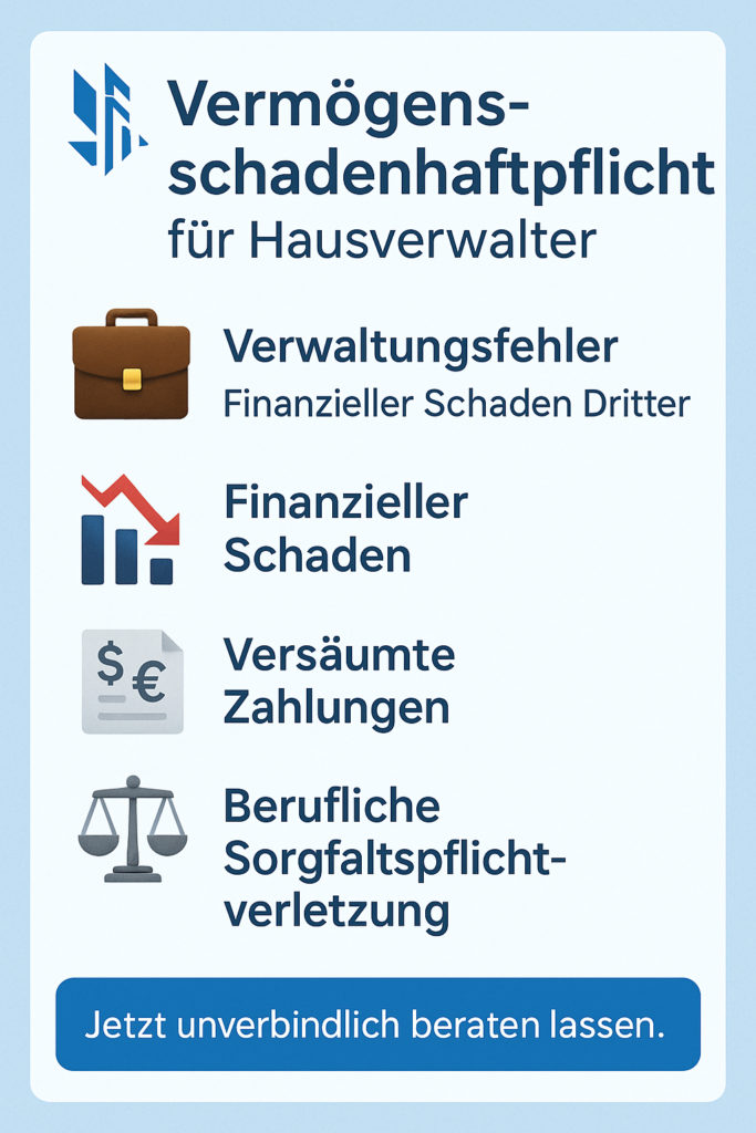 vermögensschadenhaftpflichtversicherung für hausverwalter